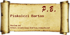 Piskolczi Bartos névjegykártya